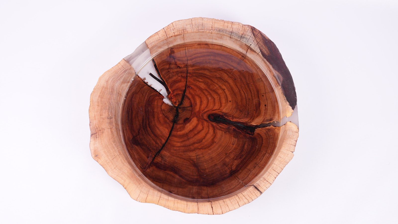 Live-Edge Blackwood Bowl with Epoxy Resin