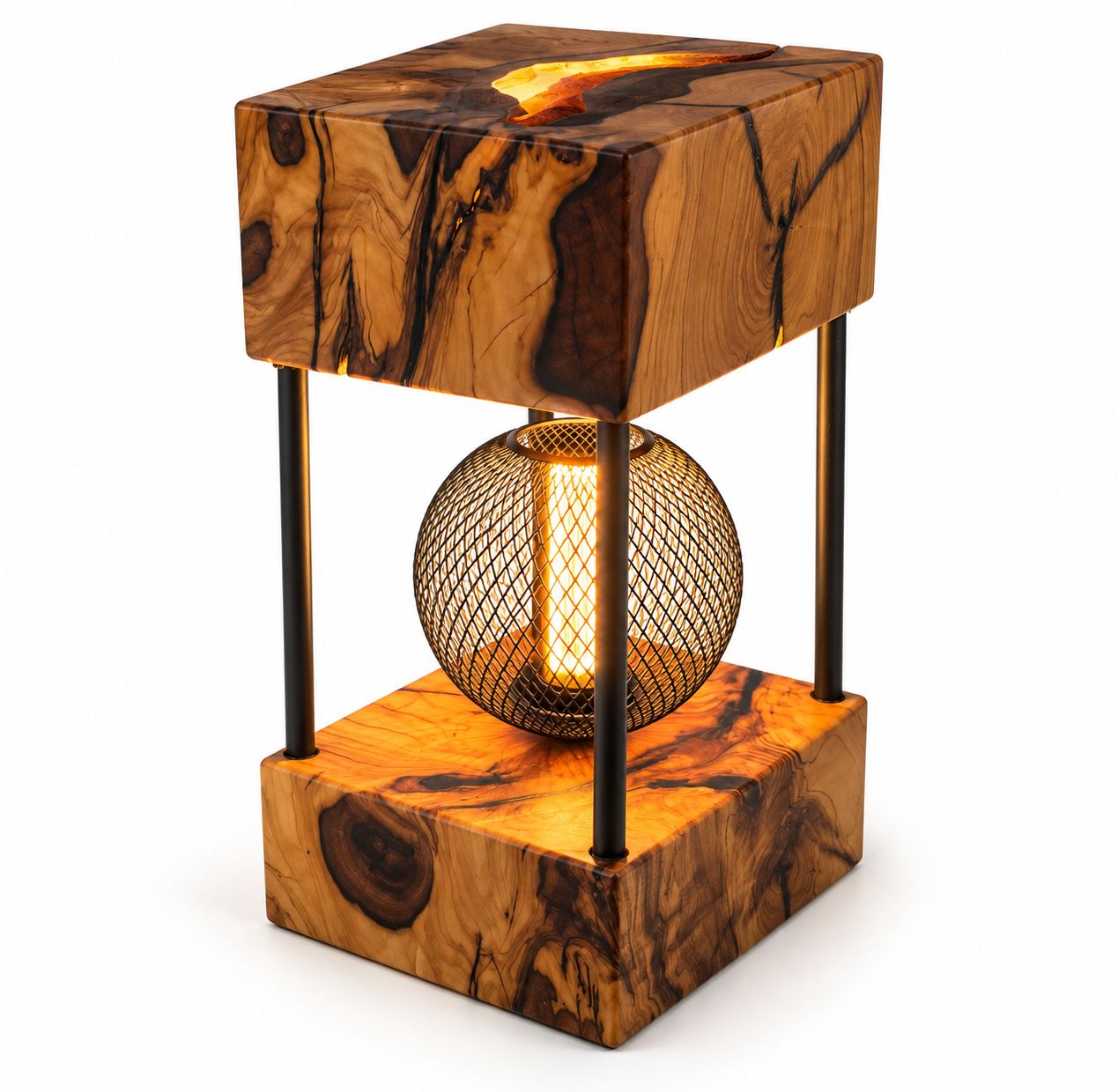 OLIVEWOOD DOUBLE SQUARE LAMP